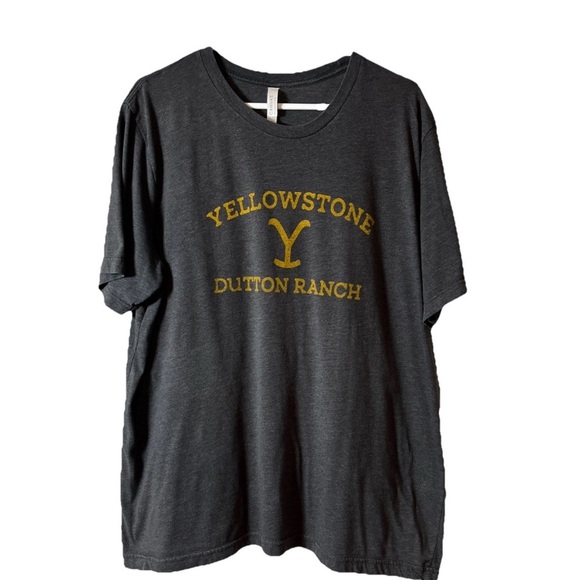 Yellowstone  Tshirt Dutton Ranch Logo 2XL Short Sleeve Charcoal - Picture 1 of 7